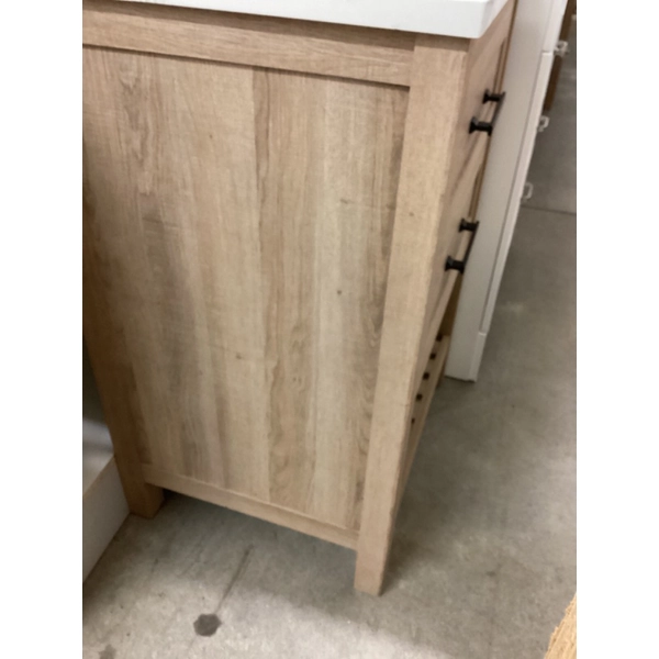24” Natural Wood Vanity 1