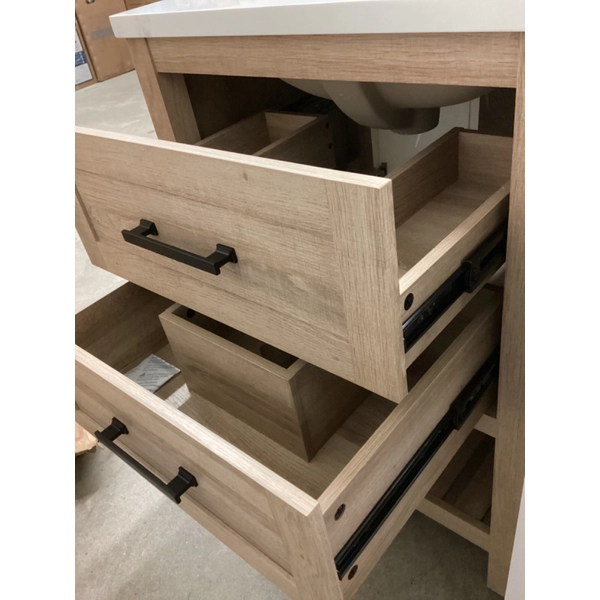 24” Natural Wood Vanity 2